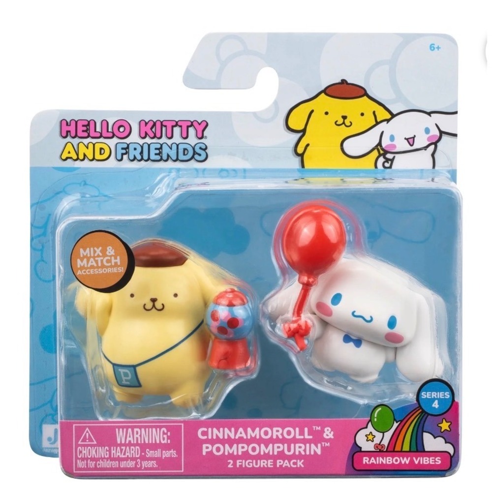 Sanrio Hello Kitty and Friends Pompompurin‎ Cinnamoroll 2 Figure Pack Series 4